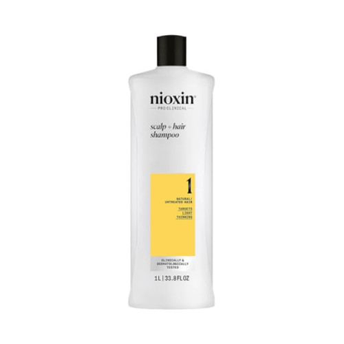 Nioxin Niox Sys 1 Cleanser Shampoo 1000 Ml Cleansing Shampoo For Fine Natural Hair Thinning Slightly