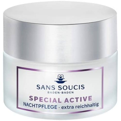 Sans Soucis Rich Night Cream for Dry Skin 50ml - Special Active Moisturizing Night Cream 50ml