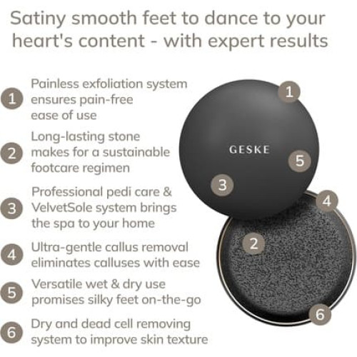 Geske Pumice Stone Callus Remover 7 in 1 Foot File with Replaceable Long Handle