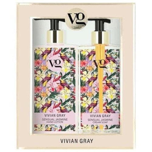 Vivian Gray Sensual Jasmine Cream Soap And Hand Lotion Cosmetic Set