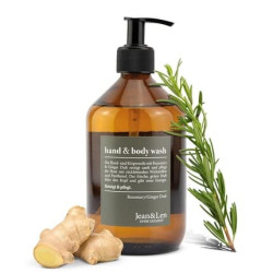 Jean & Len Hand & Body Wash Liquid Spicy Fresh Scent Rosemary & Ginger 16.09 Fl Oz