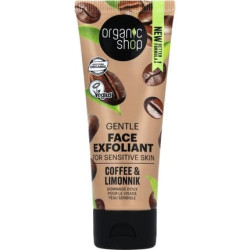 Organic Shop Gentle Face Exfoliant For Sensitive Skin Coffee & Limonnik 75ml