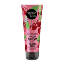 Organic Shop Cleansing Face Scrub For All Skin Types Cherry & Ginger 75ml