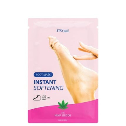 Stay Well Hemp Seed Oil Softening Foot Mask Unisex Fabric Smoothing Socks 1 Pair Stay Well Hemp Seed Oil Softening Foot Mask Unisex Fabric Smoothing Socks 1 Pair
