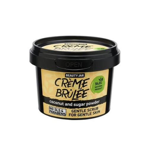 Beauty Jar Crème Brulee Gentle Scrub with Coconut Oil and Sugar Powder 4.23oz 120g Beauty Jar Crème Brulee Gentle Scrub with Coconut Oil and Sugar Powder 4.23oz 120g