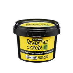 Beauty Jar READY, SET, SCRUB! Exfoliating Foot Scrub 135g - Sea Sand, Shea Butter, Lemon Oil