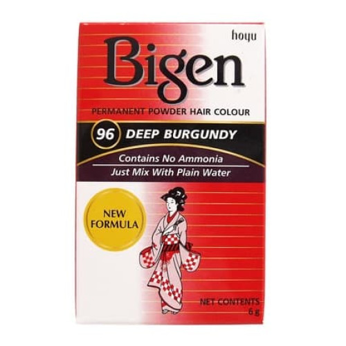 Bigen Dye Permanent Powder Hair Colour 96 Deep Burgundy