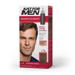 Just for Men Gel Hair Dye H35 Medium Brown Coloring Shampoo 38.5ml
