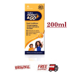 New Hedrin Protect & Go Lice Protection Spray 100% Natural 200ml