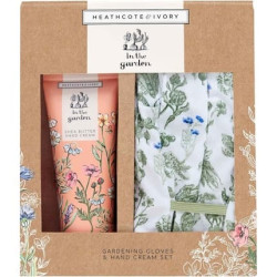 Heathcote & Ivory In The Garden Gardening Gloves Set and Shea Butter Hand Cream Gift Set 0.227kg Heathcote & Ivory In The Garden Gardening Gloves Set and Shea Butter Hand Cream Gift Set 0.227kg