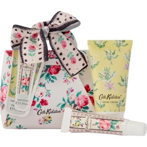Cath Kidston Hand Cream 50ml Lip Balm 10ml Mini Handbag Enriched with Shea
