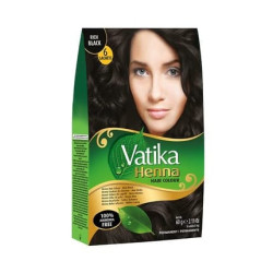 Dabur Vatika Henna Hair Color and Conditioner Rich Black 6 Sachets X 10g