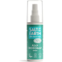 Salt Of the Earth Natural Foot Deodorant Spray Cooling Menthol Vegan Long Lasting Protection Paraben Free Made in the UK Peppermint & Tea Tree 100ml