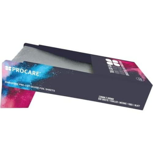 Procare Extra Long Pre-Cut Hair Foil Sheets 13cm x 30cm - Pack of 500