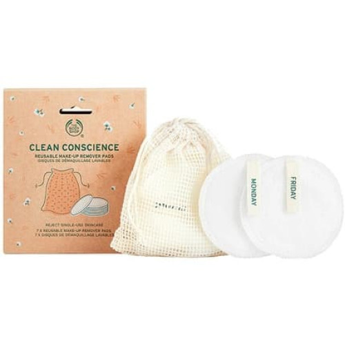 The Body Shop Washable Makeup Remover Pads Reusable Bamboo Cotton 7 Pieces