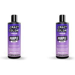 Crazy Color Vibrant Color Shampoo Purple for Unisex 8.45 Oz