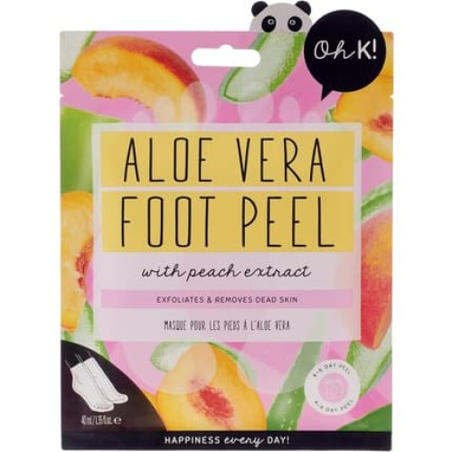 Oh K! Aloe Vera Foot Socks for Dry Hard Skin Aloe Vera Scent Vegan and Cruelty Free 65g
