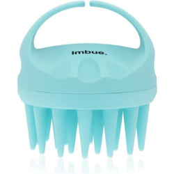 Imbue Scalp Massage & Shampoo Brush with Soft Silicone Bristles for Hair Care and Head Relaxation - Green