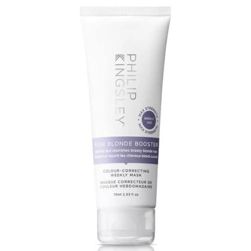 PHILIP KINGSLEY Pure Blonde Booster Purple Mask for Blonde Platinum Silver Gray Bleached Brassy Hair Weekly Toner 2.5oz 75ml