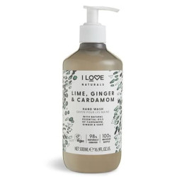 I Love Naturals Hand Wash Gel For Washing Hands Lime, Ginger & Cardamom 500ml
