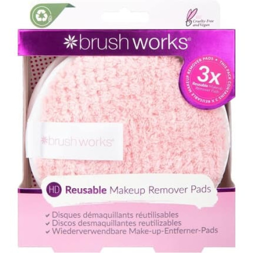 Brushworks HD Reusable Makeup Remover Pads - Pack of 3