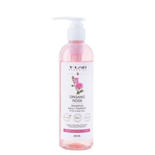 99% T-LAB ORGANICS Hair Therapy Daily Bio Rose Shampoo Natural Ingredients