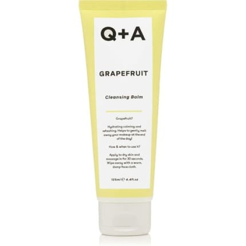 Q+A Grapefruit Cleansing Balm Natural Makeup Remover with Cocoa Butter 125ml
