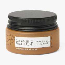 UpCircle Travel Mini Cleansing Face Balm with Apricot 20ml - Natural Cleanser To Remove Makeup + Clear Blackheads - Sea Buckthorn, Oat + Rosemary Oil - Vegan + Cruelty-Free