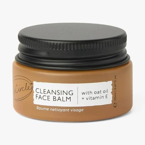 UpCircle Travel Mini Cleansing Face Balm with Apricot 20ml - Natural Cleanser To Remove Makeup + Clear Blackheads - Sea Buckthorn, Oat + Rosemary Oil - Vegan + Cruelty-Free