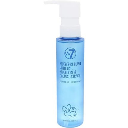 W7 Blueberry Burst Cleansing Gel With Blueberry Cactus And Oat Extract Makeup Remover And Skin Cleanser