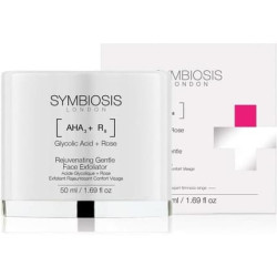 Symbiosis London Rose and Glycolic Acid Rejuvenating Gentle Face Exfoliator 50ml