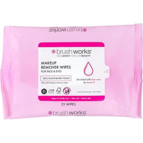 Brushworks Makeup Remover Wipes 25 Sheets