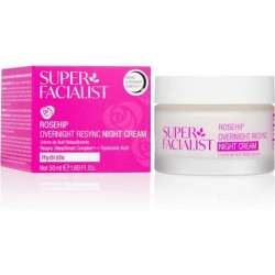Super Facialist Rosehip Overnight Resync Night Cream SleepSmart Complex Moisturiser 50ml Super Facialist Rosehip Overnight Resync Night Cream SleepSmart Complex Moisturiser 50ml