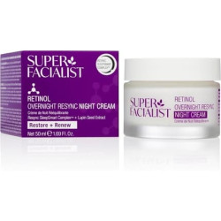 Super Facialist Retinol Overnight Resync Night Cream SleepSmart Complex Retinol & Hyaluronic Acid for Fine Lines & Wrinkles Vegan Friendly Anti Ageing Face Cream for Smooth Skin 50ml Super Facialist Retinol Overnight Resync Night Cream SleepSmart Complex Retinol & Hyaluronic Acid for Fine Lines & Wrinkles Vegan Friendly Anti Ageing Face Cream for Smooth Skin 50ml