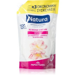 Papoutsanis Natura Almond Cream Liquid Soap Refill 750 Ml