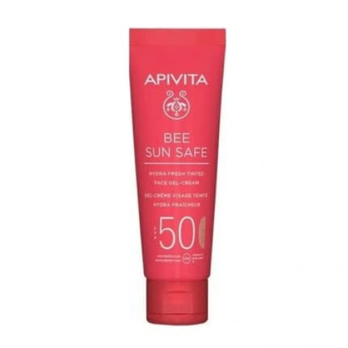 Apivita Bee Sun Hydra Fresh Tinted Face Gel Cream Spf50 50ml