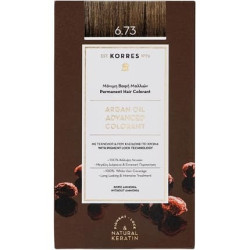 KORRES Argan Oil Colourant Ammonia Free Hair Colour Golden Cocoa 6.73 100% Grey Hair Coverage & Vegan