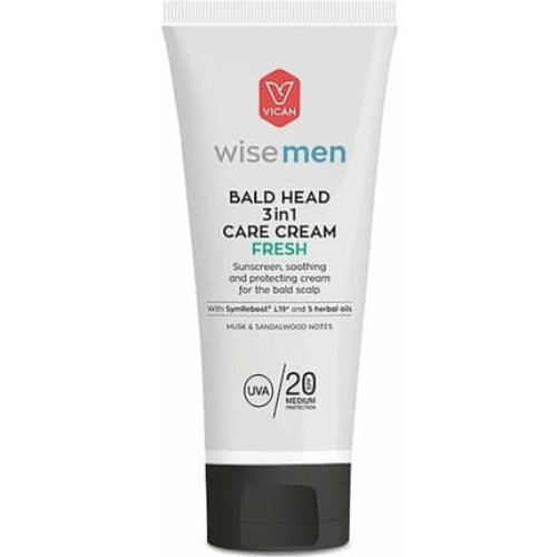 Vican Wise Men Bald Head 3in1 Care Cream Fresh Spf20 100ml