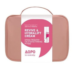 Tecnoskin Revive & Hydralift Cream Anti-Aging Face Cream 50 Ml + Free Cosmetic Bag