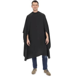 Barburys Hairdressing Cape Without Sleeves with Hook Fastening - Black Barburys Hairdressing Cape Without Sleeves with Hook Fastening - Black