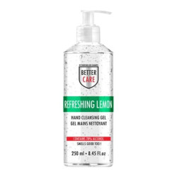 Better Care Hand Sanitizer Gel, Lemon Scented, Alcohol-Based, 250ml Better Care Hand Sanitizer Gel, Lemon Scented, Alcohol-Based, 250ml