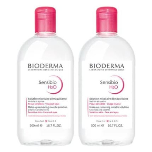 Bioderma Sensibio H2o Micellar Solution 2x500ml - Gentle Cleansing For Sensitive Skin