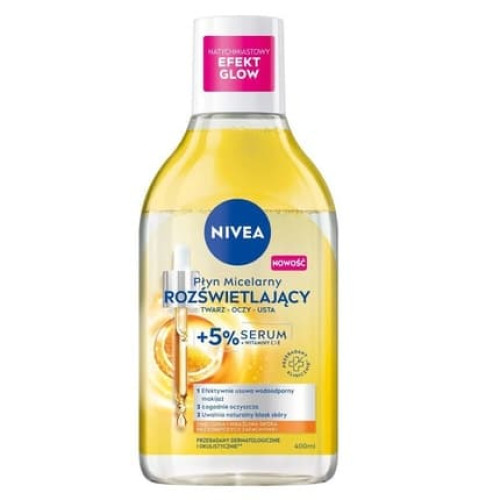 Nivea Micellar Cleansing Water For Sensitive And Tired Skin Illuminating 400ml Nivea Micellar Cleansing Water For Sensitive And Tired Skin Illuminating 400ml