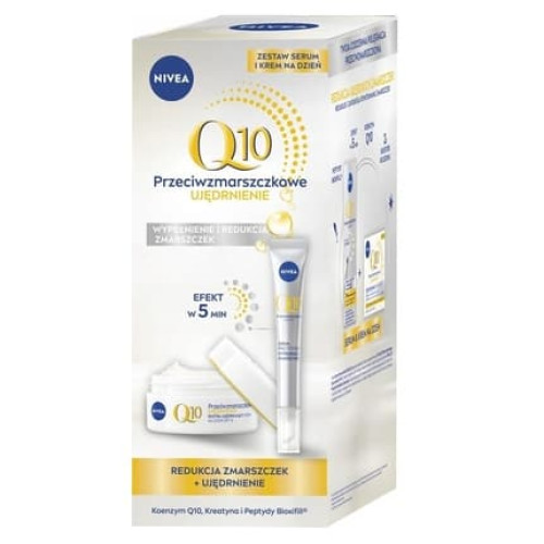 Nivea Q10 Anti-Wrinkle Firming Day Cream Spf 15 50ml + Precision Wrinkle Filler Serum 15ml