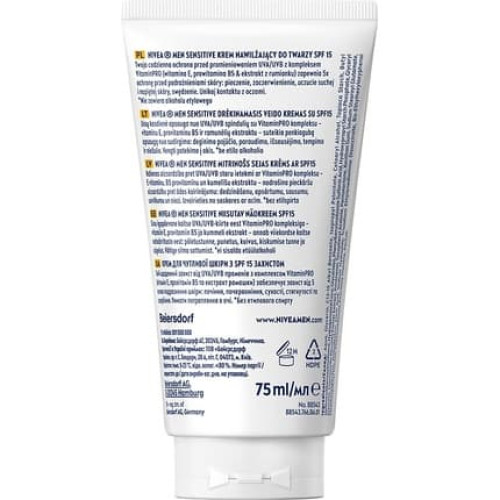 Nivea Men Cream 75ml Sensitive Face Spf15
