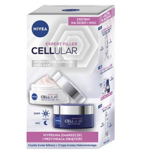Nivea Expert Filler Cellular Day And Night Anti-Wrinkle Cream Set - 50ml Each