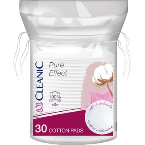 Harper Cleanic Pure Effect Cosmetic Pads 30 Pieces Round