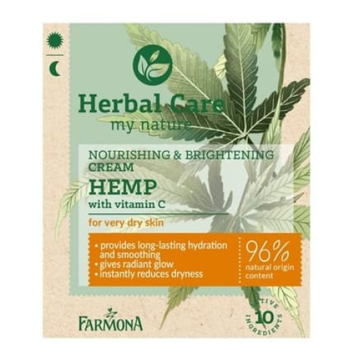 Farmona Herbal Care Nourishing Brightening Cream Hemp Vitamin C For Dry Skin 50ml