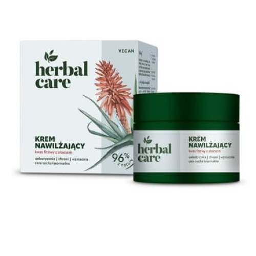 Farmona Herbal Care Vegan Moisturizing Cream With Phytic Acid And Aloe For Dry And Normal Skin Day And Night 50 Ml