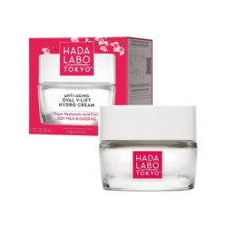 Hada Labo Tokyo Red Oval V-Lift Anti-Wrinkle Day and Night Cream 50ml - Anti Aging Cream for Women - Face Cream for Ladies - Face Care - Day Cream Anti Aging